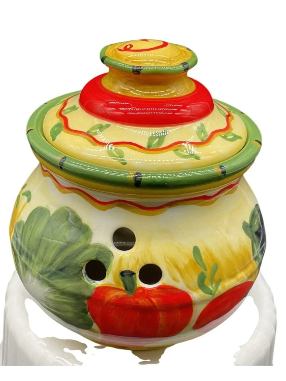 Garlic Keeper Oil Bottle Serving Tray Pamela Gladding Certified International